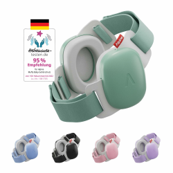 Alpine Muffy Baby Komfort, Gehörschutz für Babys & Kleinkinder, Getestet in Deutschland, Einzigartiges Kopfband Für Einen Sicheren & Bequemen Sitz, Verstellbar <48 Monate, Kopfhörer Lärmschutz, Grün Angebot bei HelloDeals