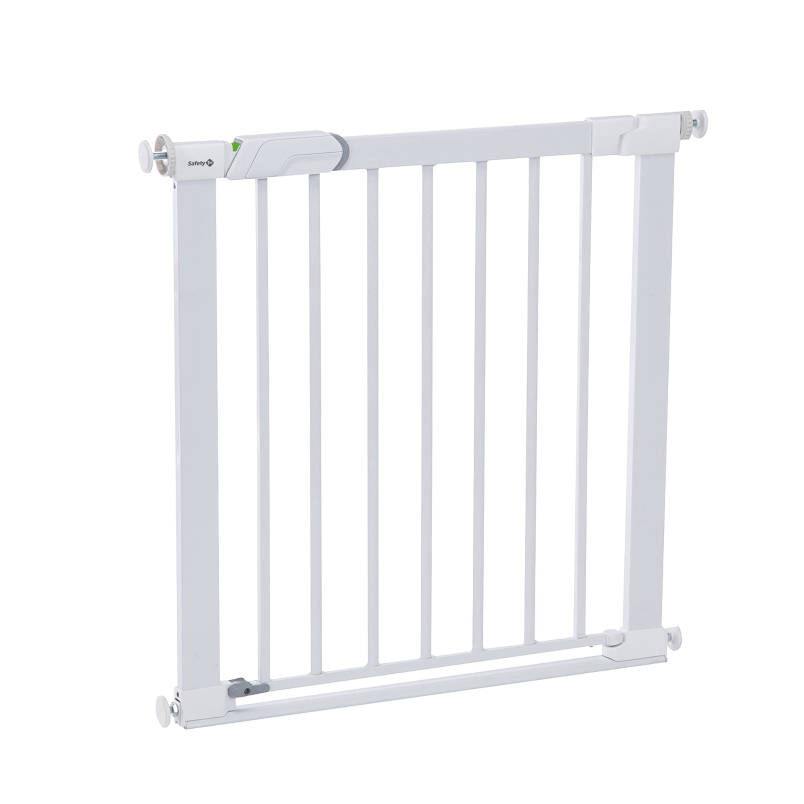 Safety 1st Flat Step Gate, Treppenschutzgitter ohne Bohren, 73–80 cm (max. 101 cm erweiterbar), Sehr Flache Türkante, Türschutzgitter "Bleibt Offen", Mit Einer Hand Öffnen, Montage ohne Bohren, Weiß Angebot bei HelloDeals