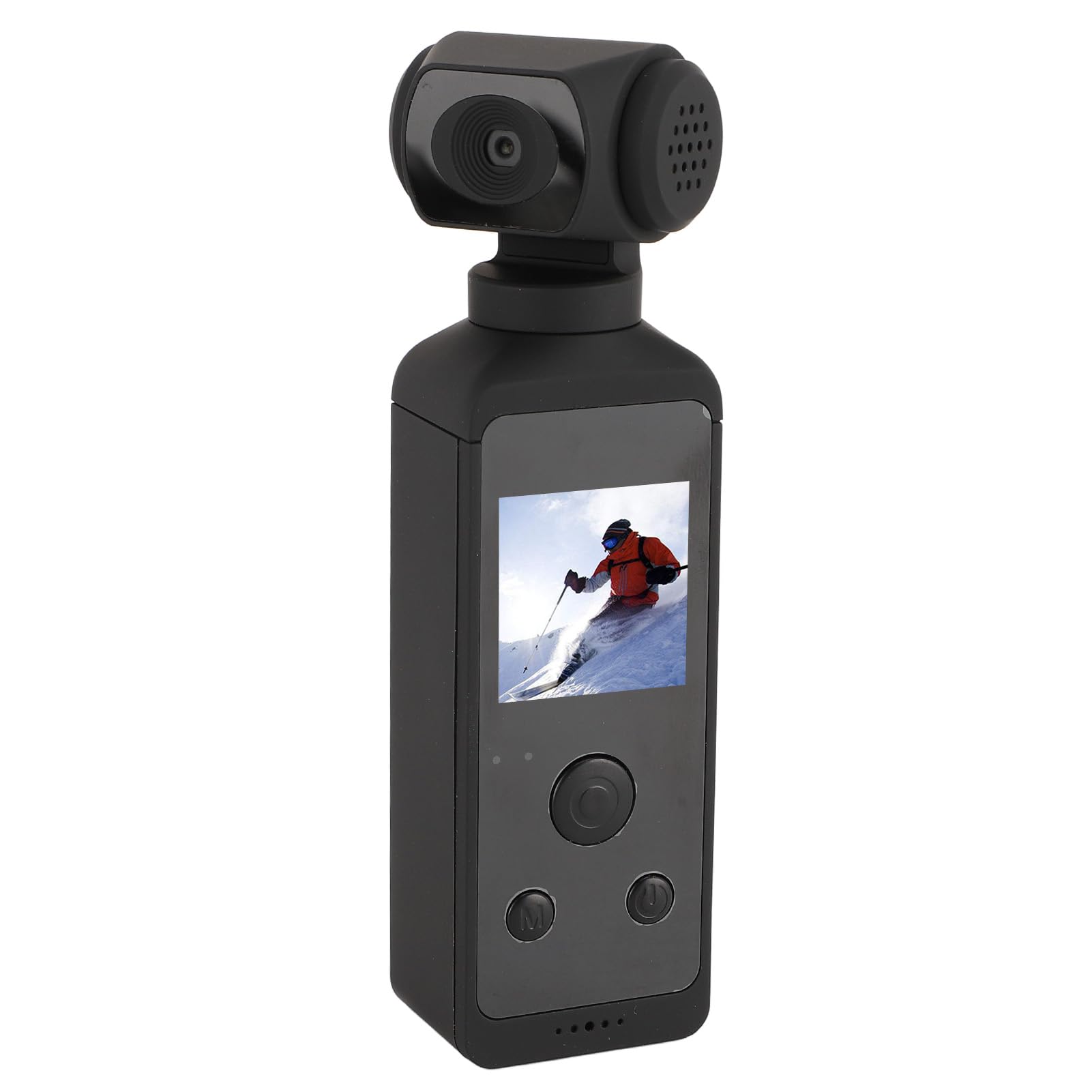 Bewinner Hand-Action-Kamera, 4K HD WiFi-fähiger Taschen-Camcorder, um 270° Drehbare Videokamera mit Wasserabweisendem Gehäuse für den Täglichen Gebrauch auf Reisen Angebot bei HelloDeals