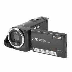 Videokamera -Camcorder, QHD 2.7K 50 MP 16x Digital Zoom Vlogging -Kamera mit LED -Fülllicht, 2,8 '' 270 ° Drehung LCD -Bildschirm Digitalkamera Recorder mit Akku und Angebot bei HelloDeals
