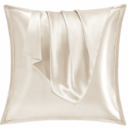 Vielit 2er Set Satin Kissnbezug 80x80 mit Zip,Weich wie EIN Silk Pillowcase,wie Seidenkissenbezug Geeignet für Curly Haar,Satin Kopfkissenbezug Kissenbezüge Beige Kissenhülle 80x80cm Beige Ercu Angebot bei HelloDeals