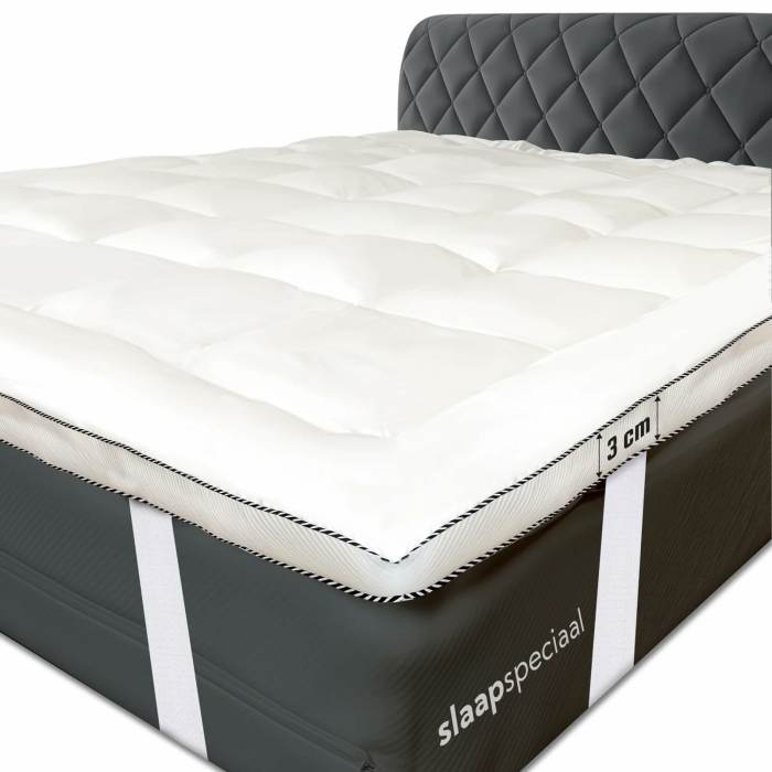 Matratzen-Topper 140x200cm - Ultraweicher 3cm [Luxe Komfort], Atmungsaktives [Airflow Edge] Design - Hypoallergener Bett Topper waschbar 140 x 200cm Angebot bei HelloDeals