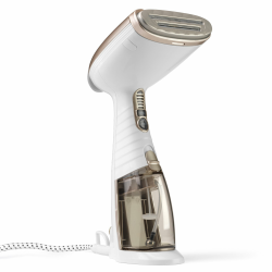 Conair Turbo ExtremeSteam Dampfglätter mit 5 EInstellungen | Dampfleistung 25g/Min. | Schnelle Aufheizzeit | 3 Aufsätze für feine und schwere Stoffe + Bügelfalten | weiß/beige EU Angebot bei HelloDeals