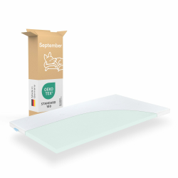 September – Topper 70x200 cm Komfortschaum mit 6 cm Höhe – Matratzenauflage mittelfester Härtegrad H3 – für Matratzen, Boxspringbetten etc. – Oeko-TEX® Standard 100 zert. – Bezug bei 60°C waschbar 70 x 200 cm Angebot bei HelloDeals