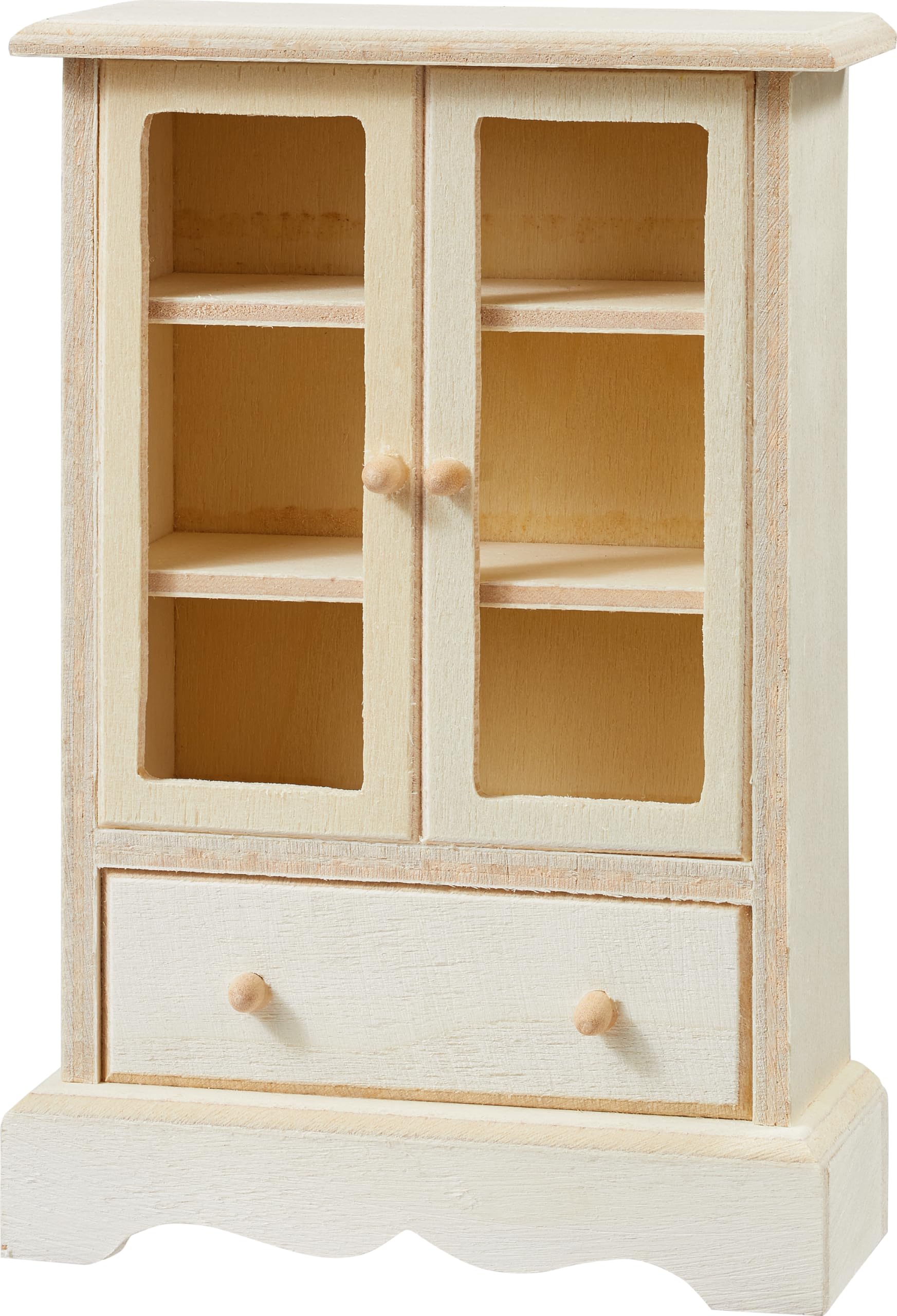 Hobbyfun Miniatur-Vitrine, Natur, Holz, 7.8 x 3.2 x 11.6 cm, 1:12, Vitrine, Shabby Chic Angebot bei HelloDeals
