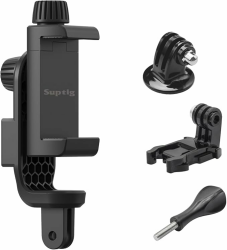 Suptig Handyhalterung für Stativ, Action-Kamera-Stativhalterung, Adapter, kompatibel für iPhone, Gopro, DJI Action, Insta 360, Akaso, Mikrofon, LED-Lichtfotografie-Zubehör Angebot bei HelloDeals