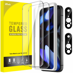 JETech Schutzfolie für Google Pixel 9 mit Kameraschutz, Einfachem Installationswerkzeug, Fingerabdruck Kompatibel, Gehärtete Glas Displayschutz, HD Klar, 2 Stück Jeweils Angebot bei HelloDeals