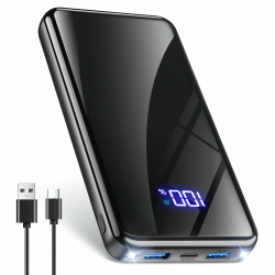 Power Bank,20000mAh Powerbank Schnellladefunktion 22,5W USB-C PD3.0 & QC4.0 Tragbarer Externer HandyAkkus mit LED Display,Kompatibel mit iPhone 16 Pro Max 15 14 Galaxy S25 Edge,für Reisen, Camping 20000mAh Schwarz Angebot bei HelloDeals