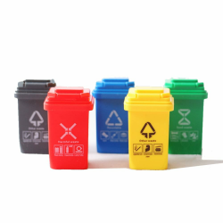 5er Set Mini Mülltonne als Zubehör für Wichtel Umzug Wertstofftonne für Wichtelstreiche Abfalltonne Wichtelzubehör Wichtel Müllabfuhr zum basteln Dekoration für Weihnachten DIY Geschenk Angebot bei HelloDeals