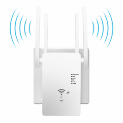 WLAN Repeater WLAN Verstärker 1200Mbit/s Dual-Band WiFi Booster mit Repeater/Router/Access Point Modus,4 Antennen,Einfache Einrichtung,WiFi Range Extender mit LAN/WAN Port（weiß） Angebot bei HelloDeals