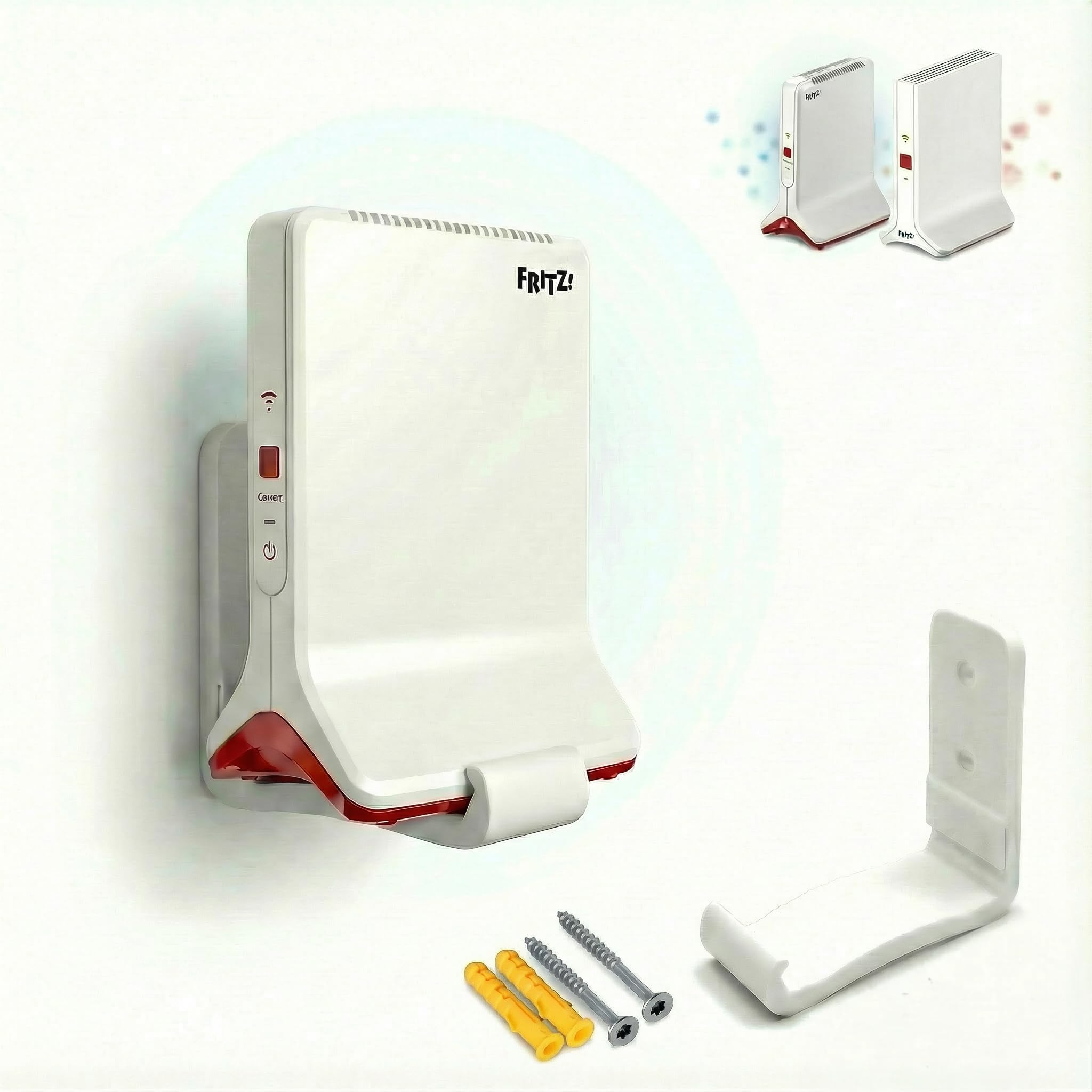 Wandhalterung passend für AVM Fritz Repeater 6000 & 3000 AX - Wandhalter Halterung Wandmontage – inkl. Montagematerial - Robuste Befestigung Made in Germany Angebot bei HelloDeals