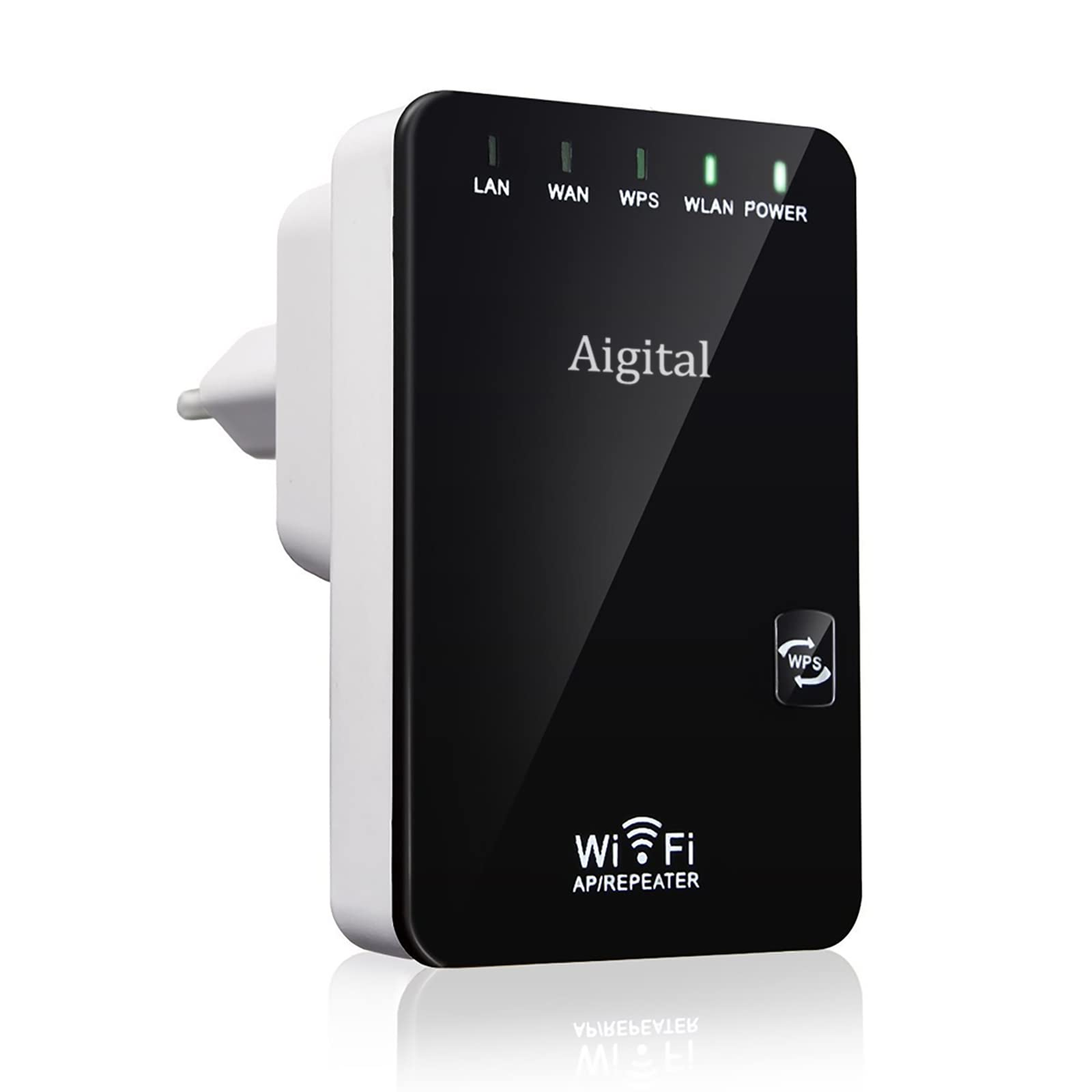 WLAN Repeater Verstärker 300MBit/s, WiFi Extender Booster mit Repeater/AP Modus und WPS-Funktion, Internet Verstärker mit LAN Anschluss bis zu 3650 sq.ft und 45+ Geräten Angebot bei HelloDeals