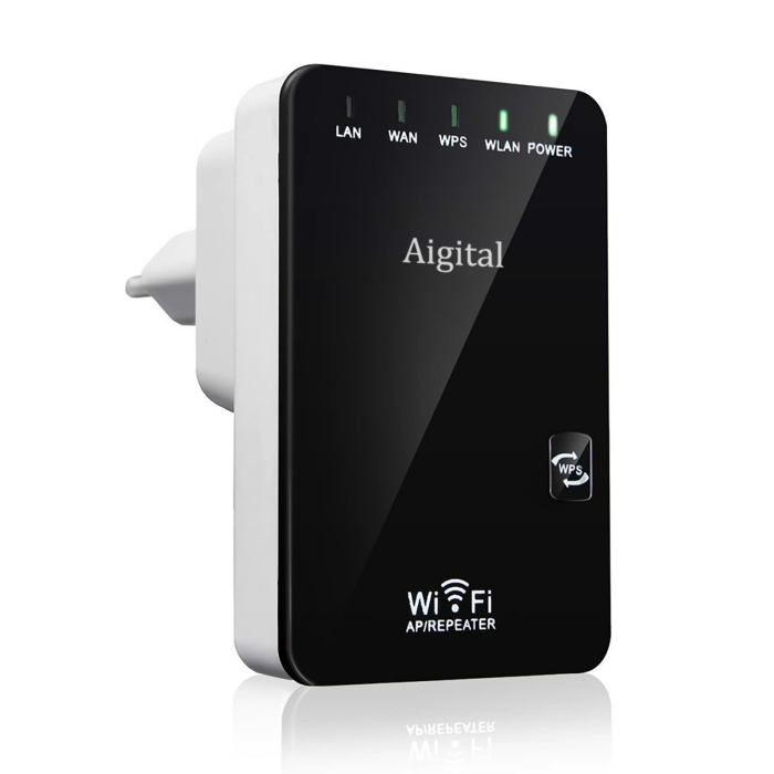 WLAN Repeater Verstärker 300MBit/s, WiFi Extender Booster mit Repeater/AP Modus und WPS-Funktion, Internet Verstärker mit LAN Anschluss bis zu 3650 sq.ft und 45+ Geräten Angebot bei HelloDeals