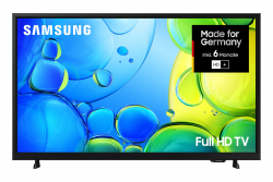 Samsung Full HD F6009F 32 Zoll (81 cm) LED Flachbildfernseher, PurColor-Technologie, HDR, Object Tracking Sound Lite, Knox Security, One UI Tizen, Smart TV, Unbegrenzt kostenlose Inhalte Angebot bei HelloDeals