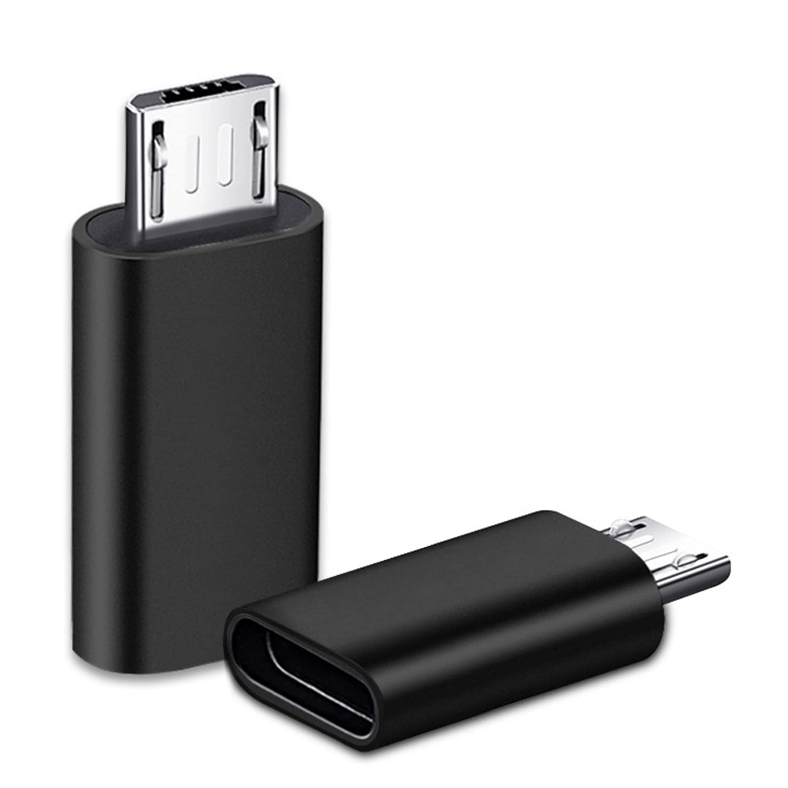 iJiZuo Adapter USB C auf Micro USB 2 Pack, USB Typ C (Female) zu Micro-USB (Male) Adapter, Unterstützt 2,4 A Schnellladung für Samsung, Huawei, Xiaomi, Power Bank Schwarz Angebot bei HelloDeals