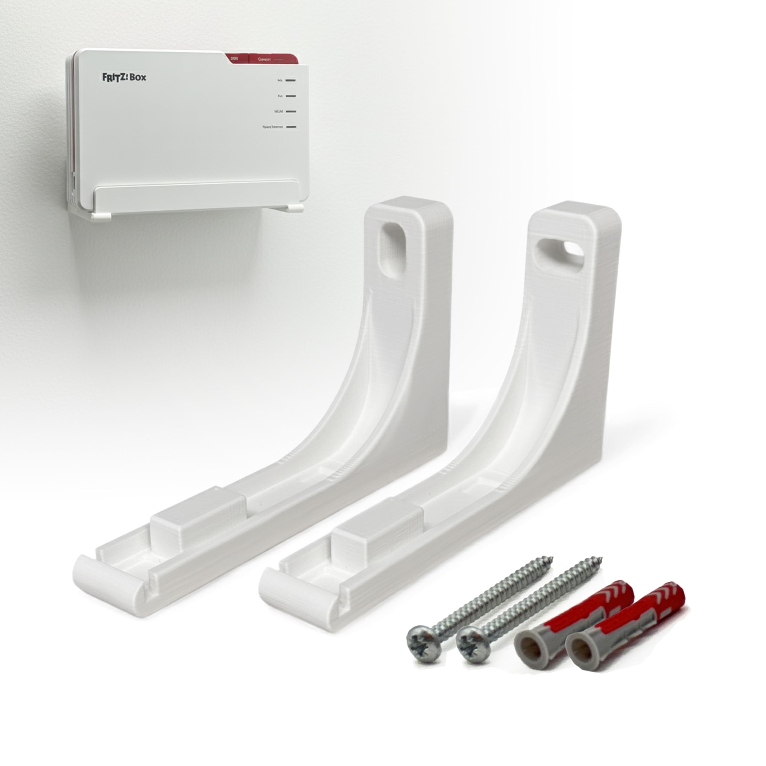 Wandhalterung für AVM FRITZ!Box 5690 Pro – Router-Zubehör, passgenau & robust, Glasfaseranschluss frei (Fiber), offene Bauform für Hitzeableitung, inkl. Bohrschablone – Made in Germany Angebot bei HelloDeals