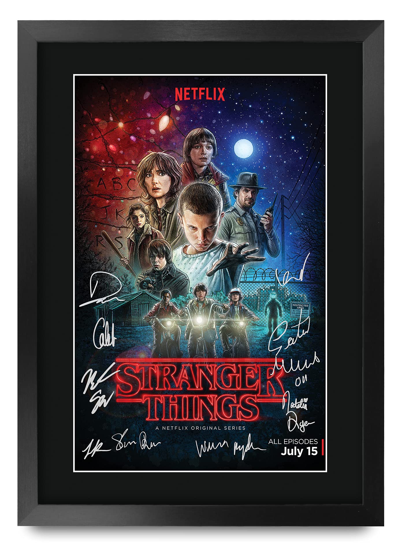HWC Trading Strange Hawkins Thing Geschenke Gedrucktes Signiertes Autogramm Foto für Fans von Fernsehn Memorabilien - A3 Gerahmt Strange Hawkins Thing (A3 Gerahmt) Angebot bei HelloDeals