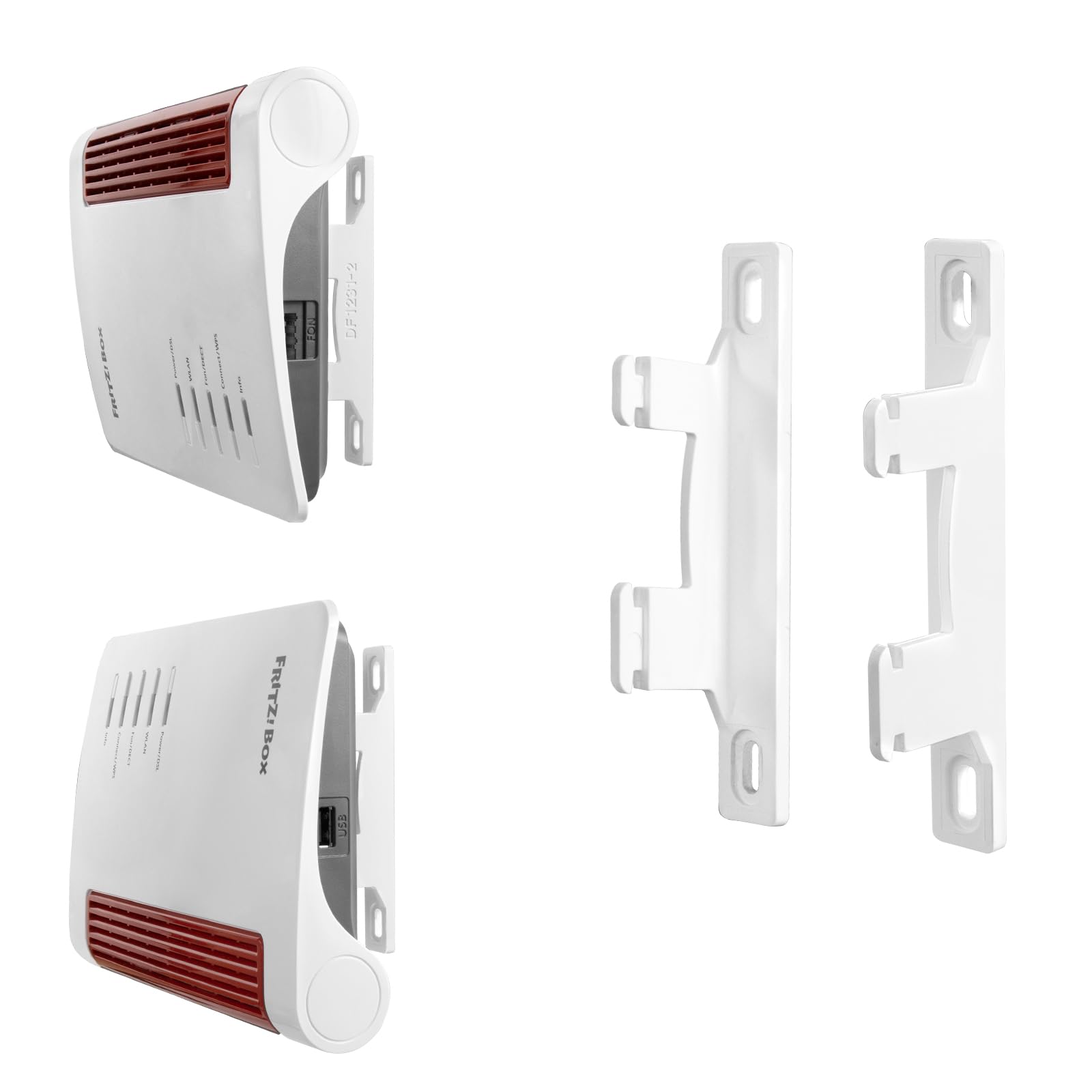 Wandhalterung für AVM Fritzbox 7690 7590 AX 7530 7510 5590 5530 6670 6660 Cable 6890 6850 4690 Router - mit Kabelmanagement Angebot bei HelloDeals