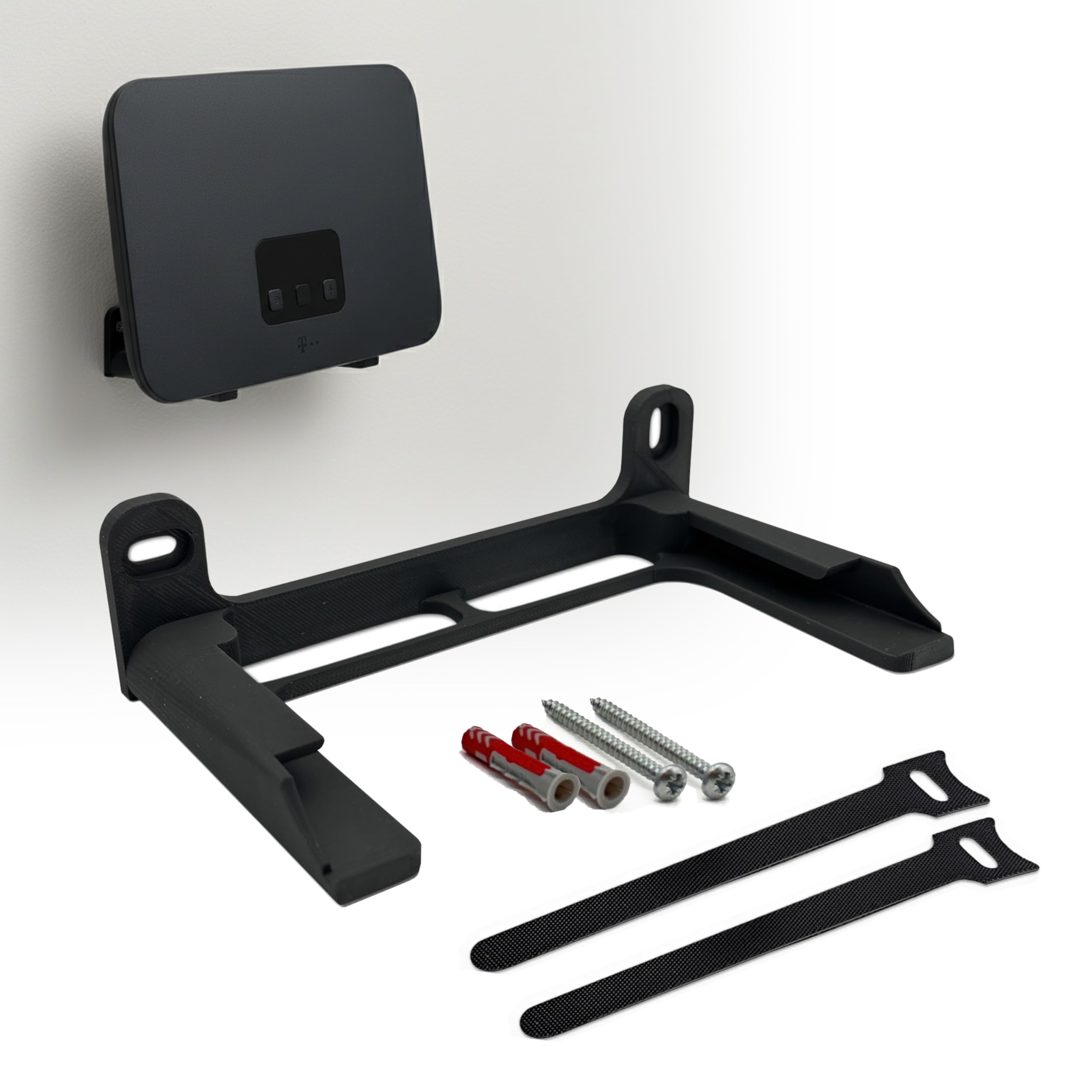 Wandhalterung für Telekom Speedport Smart 4 (Typ A & Typ B) und Speedport Smart 4 Plus – passgenaue Router Halterung mit Kabelmanagement & Montageset – Made in Germany Angebot bei HelloDeals