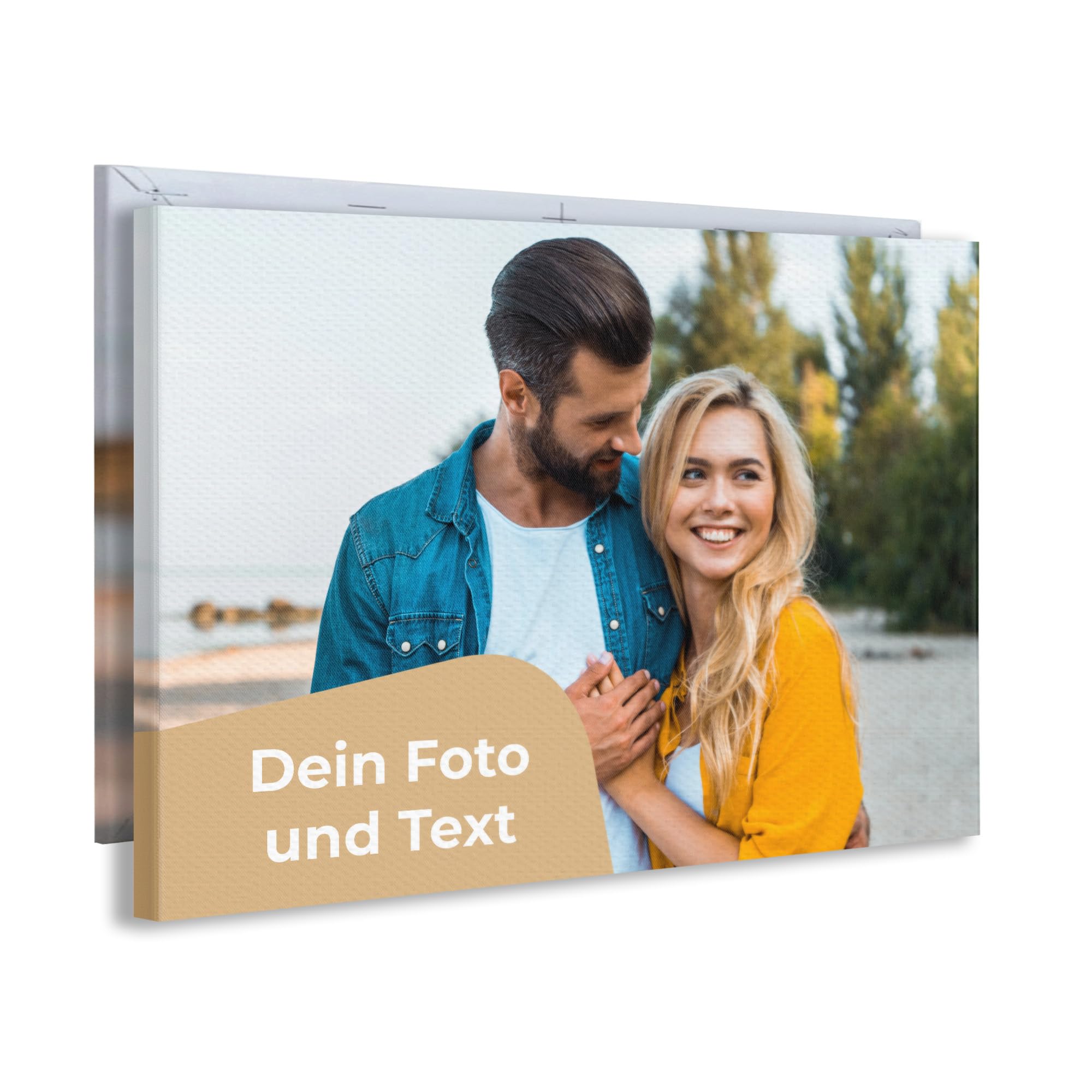 Cimpress Personalisierter Leinwanddruck, 60 x 40 cm, Querformat, Ihr Foto auf Leinwand mit eigenem Foto und Text gestalten, individuelles Fotogeschenk zu Weihnachten, Wichteln oder zum Geburtstag 60L x 40B cm Querformat Angebot bei HelloDeals