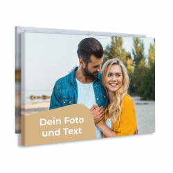 Cimpress Personalisierter Leinwanddruck, 60 x 40 cm, Querformat, Ihr Foto auf Leinwand mit eigenem Foto und Text gestalten, individuelles Fotogeschenk zu Weihnachten, Wichteln oder zum Geburtstag 60L x 40B cm Querformat Angebot bei HelloDeals