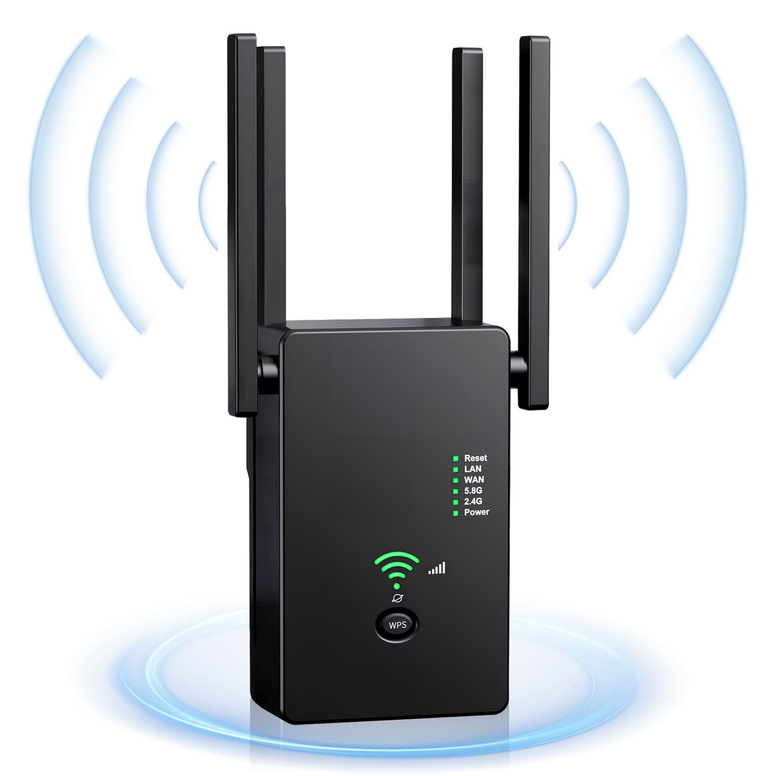 WLAN Repeater WLAN Verstärker 1200Mbit/s Dualband 2,4GHz+5GHz WiFi Booster mit Repeater/Router/Access Point Modus, 4 Antenne, Einfache Einrichtung, WiFi Range Extender mit LAN/WAN Port Angebot bei HelloDeals