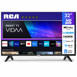 RCA VRS32HQ1 Smart TV 32 Zoll (80cm) HD LED Fernseher mit WLAN, Triple Tuner (DVB-T/T2, DVB-C, DVB-S/S2), App Store, HDMI, USB, CI/CI+, Netflix, YouTube und mehr [RVSmart 2024] 32 Zoll Smart TV VIDAA TV Angebot bei HelloDeals