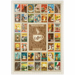 MyPuzzle Coffee Collection, Vintage Poster - Premium 1000 Teile Puzzle - MyPuzzle Sonderkollektion von Anderson Design Group Angebot bei HelloDeals