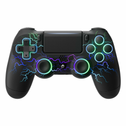 ECHTPower Wireless Controller für PS-4, RGB Controller mit Dual Vibration, 1000mAh Akku, 6-Achsen, Touchpanel, Audiobuchse, Screenshot, Gamepad kompatibel mit PS-4/Pro/Slim/PC-Leiterplatte Schwarz Angebot bei HelloDeals