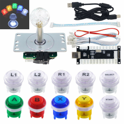 SJ@JX Arcade Game DIY Kit - Mechanische Tastatur Schalter, LED Taste, Joystick Controller, Zero Delay USB Encoder für PC MAME Retropie Jamma Angebot bei HelloDeals