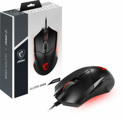 MSI Clutch GM08 Gaming Maus (kabelgebunden, PAW-3519 Sensor, 200 - 4200 DPI, 6 Tasten, schwarz, RGB Light) kabelgebunden GM08 Angebot bei HelloDeals