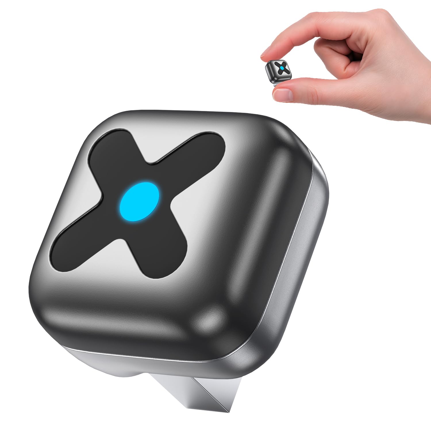 Ultra Mini Carplay & Android Auto Wireless Adapter, Neuster A9 Chip 5.8 GHz WiFi, 5.4 Bluetooth, 3–5 s Auto Connect, USB-C/USB-A/Verlängerungskabel, kompatibel mit iOS10+, Android 10+, CE/ROHS/FCC Schwarz-D Angebot bei HelloDeals