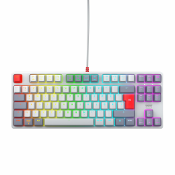CHERRY XTRFY K4V2 TKL, Kabelgebundene Gaming-Tastatur ohne Nummernblock, Deutsches Layout (QWERTZ), RGB-Beleuchtung, Mechanische MX2A RED Switches, Retro Angebot bei HelloDeals
