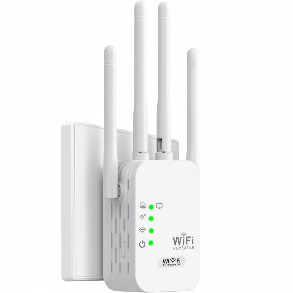 WLAN Verstärker Internet Verstärker für zu Hause, Unterstützt Ethernet-Port, WLAN Repeater WiFi Repeater mit Repeater/AP Modus, GP-U7AC-EDI10 Weiß-U7AC Angebot bei HelloDeals