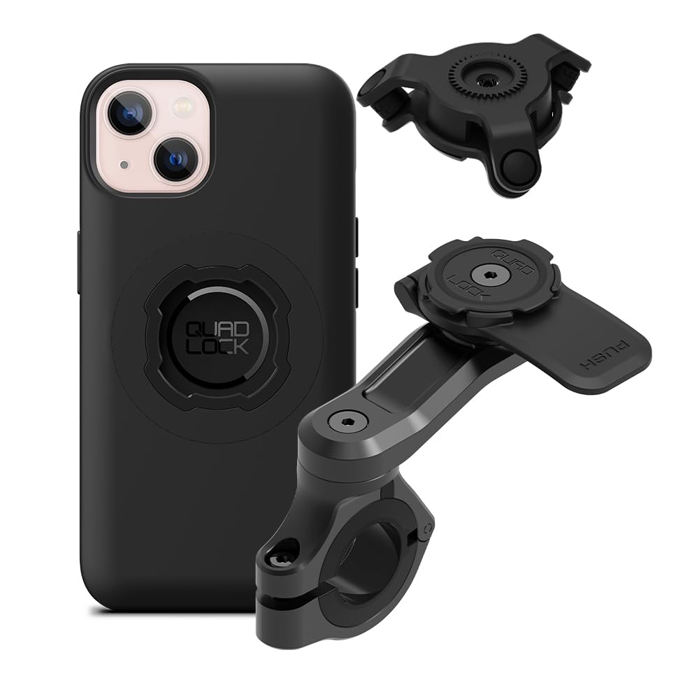 QUAD LOCK Lenker Handyhalterung PRO für Motorrad mit Vibrationsdämpfer und MAG Hülle für iPhone 13 Angebot bei HelloDeals