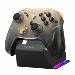 Machenike G5Pro V2 Gaming Controller PC für PC/NS/IOS/Android (1000Hz Abtastrate), Optisch & Mikroschalter Trigger, Kabelloser Gamepad mit RGB Beleuchtung (USB/2.4G/BT) (Gelb PE) Angebot bei HelloDeals