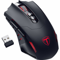 RisoPhy Gaming Maus Kabellos, Gaming Mouse Wireless mit 7 Programmierbare Tasten und 5 Einstellbare DPI (800-8000) 2.4G/Bluetooth, RGB-Beleuchtung Computer Maus, Ergonomische Maus für PC/Mac Gamer Angebot bei HelloDeals