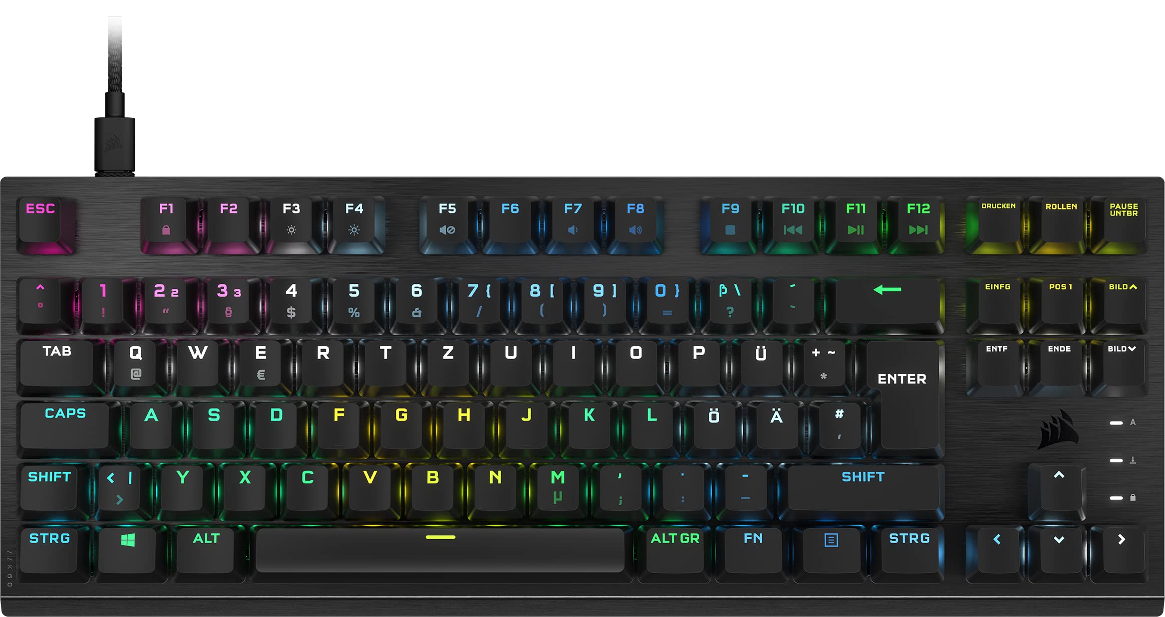 Corsair K60 PRO TKL RGB Tenkeyless Optisch-Mechanische Kabelgebundene Gaming-Tastatur - OPX Linear-Schalter - Polycarbonat-Tastenkappen - iCUE-Kompatibel - QWERTZ DE - PC, Mac, Xbox - Schwarz K60 PRO TKL RGB OPX Optisch Tastenschalter Angebot bei HelloDeals