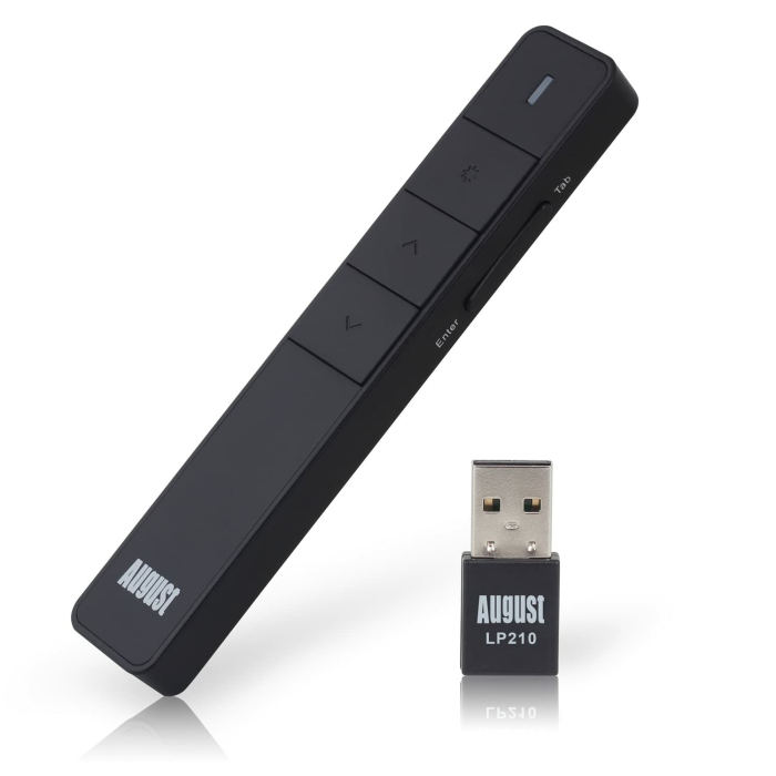 August LP210 - Schnurloser Presenter mit Highlighter und integriertem Akku - Schwarz Angebot bei HelloDeals