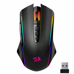 Redragon Gaming Maus Kabellose,RGB 2.4G/USB-C/Bluetooth Maus,Wiederaufladbare mit 9 Programmierbare Tasten-12000 DPI,Ergonomische Wireless Gaming Mouse für PC/Mac Gamer M914P Angebot bei HelloDeals