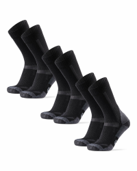 DANISH ENDURANCE Merino Wandersocken, Winter Trekkingsocken, Warme Merinowolle Socken, Atmungsaktiv & Stark gepolstert, Unisex, Herren, Damen & Kinder, 1 oder 3 Paar 43-47 Schwarz/Grau Angebot bei HelloDeals