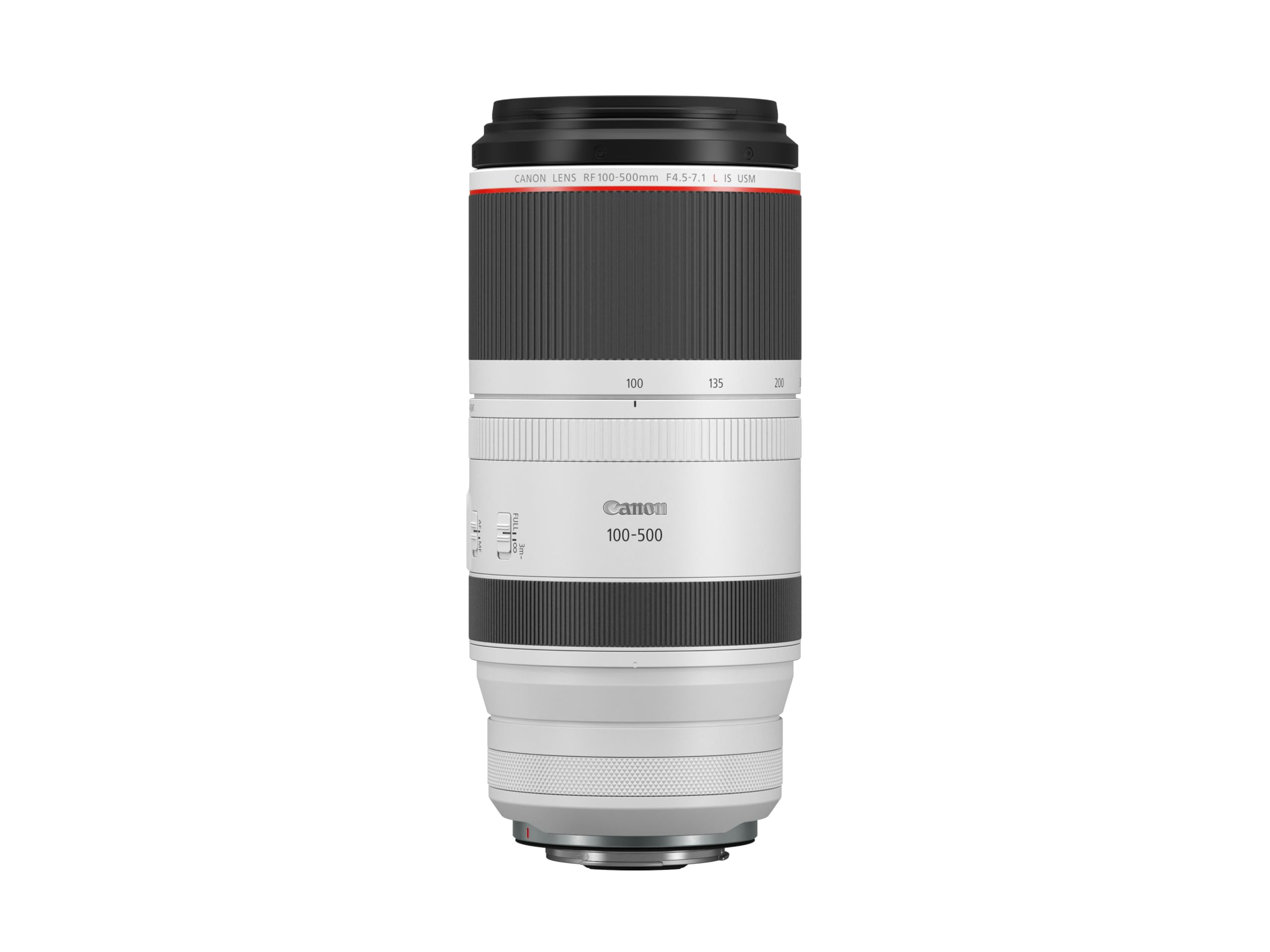 Canon Objektiv RF 100-500mm F4.5-7.1L is USM (Supertele-Objektiv für EOS R Serie, 5-Stufen optischer Bildstabilisator, Dual Nano USM Autofokusantrieb, 1.525g, kompakt), hellgrau Single Angebot bei HelloDeals