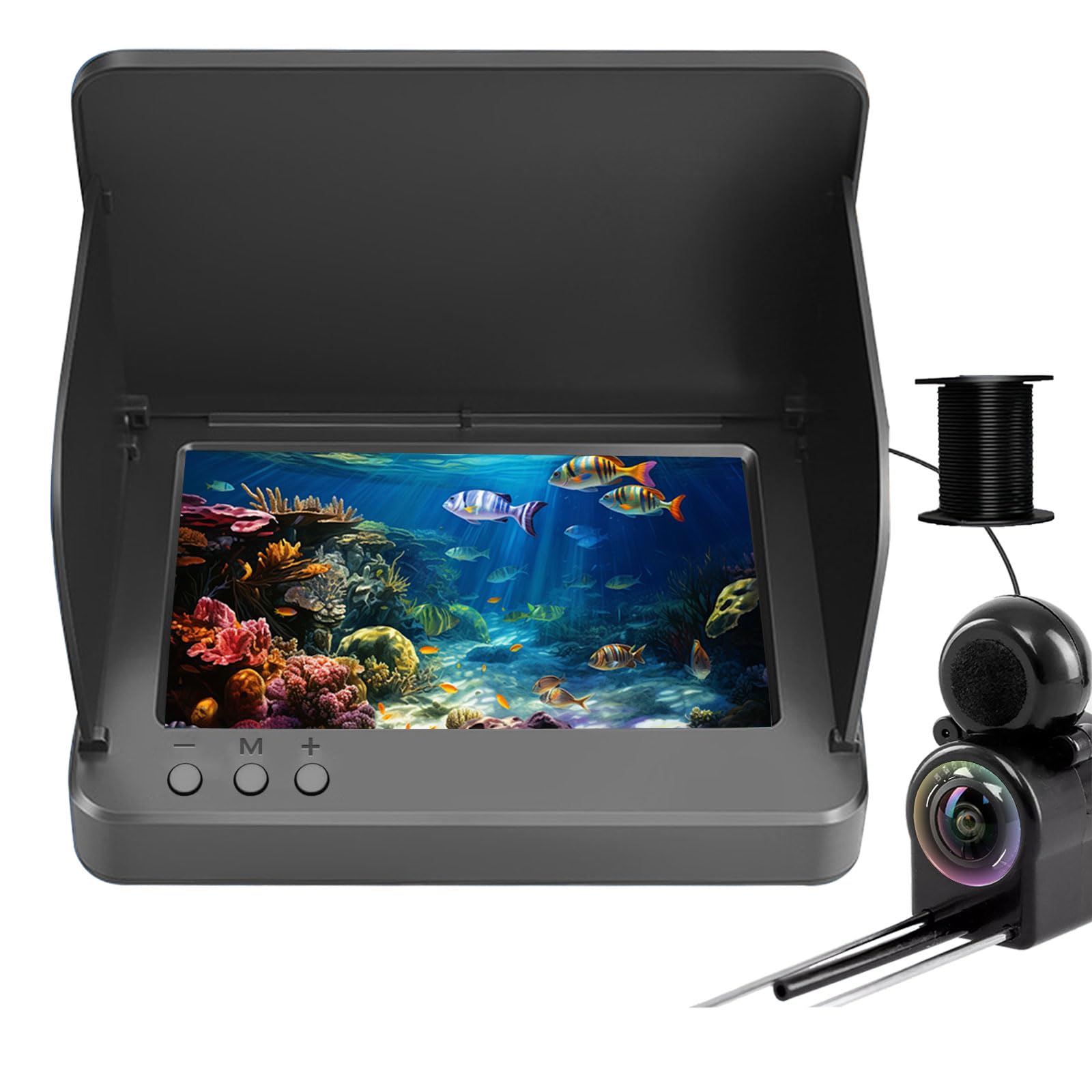 Unterwasser Kamera Angeln mit 4,3" Display, Tragbarer FishFinder mit Nachtsicht, 195° Weitwinkel, FHD, IP67 wasserdicht, 20m Kabel – für EIS, Fluss & Bootsangeln Angebot bei HelloDeals