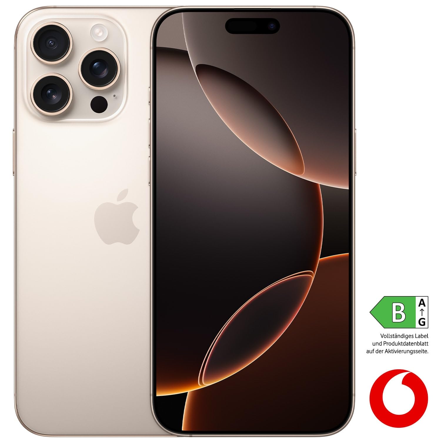 Apple iPhone 16 Pro mit Vodafone Vertrag | Aktion: 25% Basispreis-Rabatt | 24 Mon. Laufzeit | in Titan Wüstensand | mit 128 GB Speicher Angebot bei HelloDeals