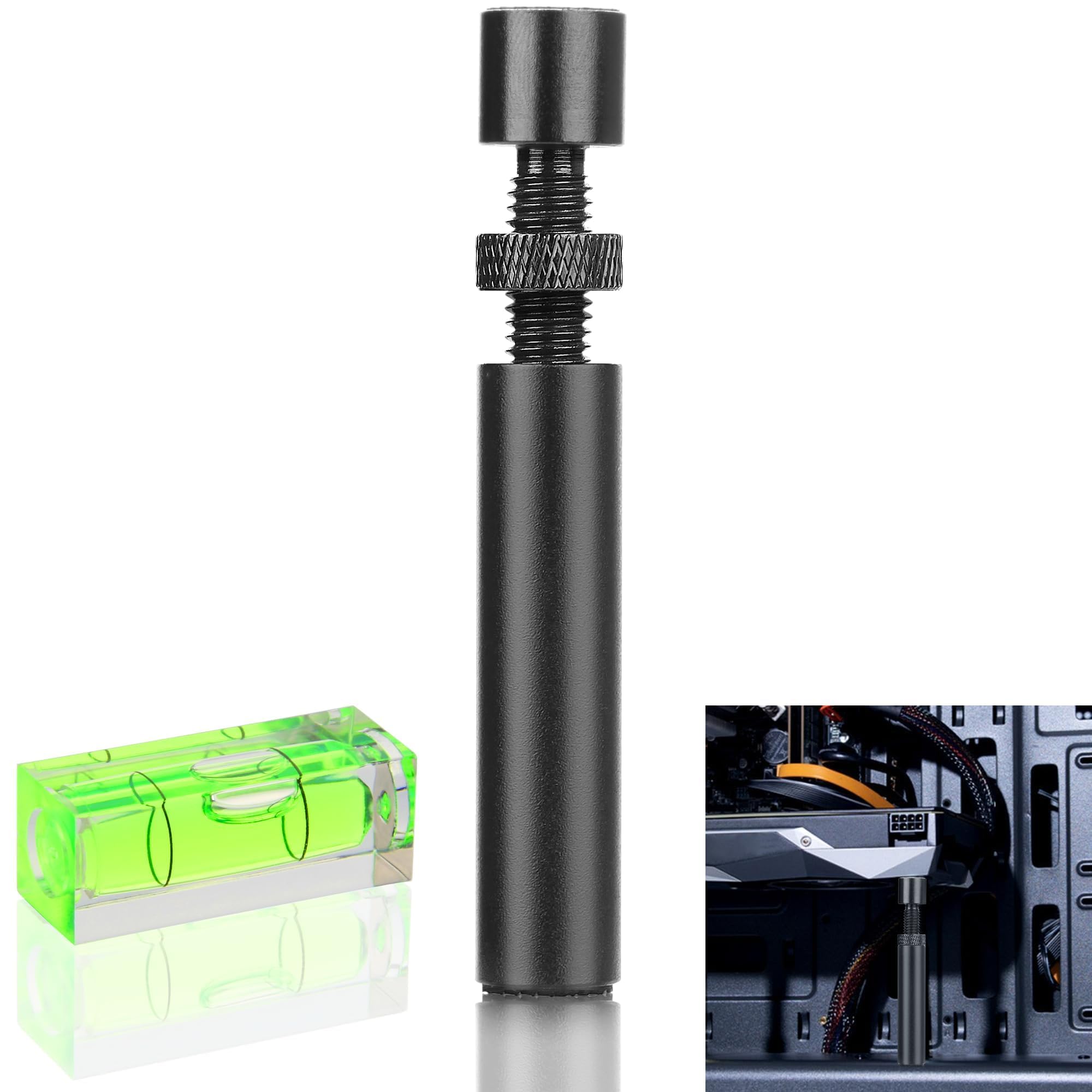 Grafikkarten Halterung Gpu Halterung Aluminiumlegierung Grafikkarten Stütze Schwarz Gpu Stütze Höhenverstellbare Grafikkartenhalter mit Magnet (74-120mm) Angebot bei HelloDeals