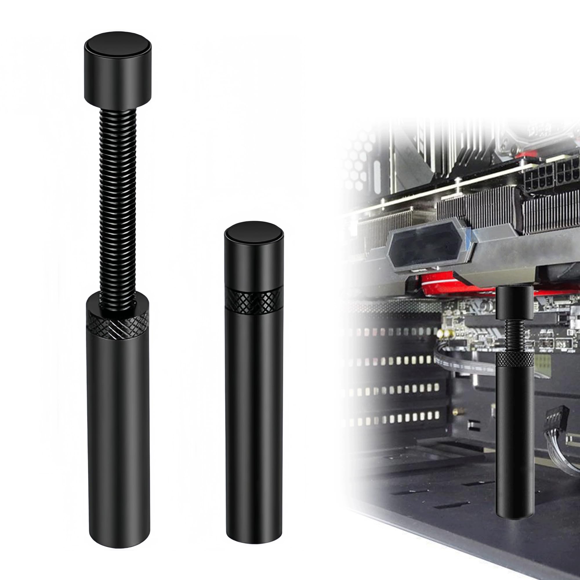 74mm-120mm Höhenverstellbare Gpu Stütze Schwarz Grafikkarten Halterung Grafikkarten Stütze Gpu Halterung Stabile Stütze Inklusive Mutternsicherun Komplett Aus Aluminium Schwarz,74mm-120mm Angebot bei HelloDeals