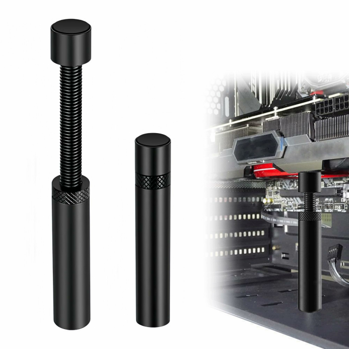 74mm-120mm Höhenverstellbare Gpu Stütze Schwarz Grafikkarten Halterung Grafikkarten Stütze Gpu Halterung Stabile Stütze Inklusive Mutternsicherun Komplett Aus Aluminium Schwarz,74mm-120mm Angebot bei HelloDeals