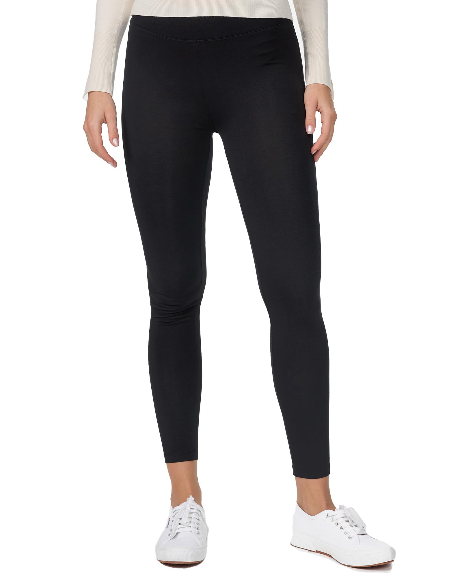 Nur Die Baumwoll Leggings Relax & Go bequeme Freizeithose Stretch Baumwolle Damen M Schwarz Angebot bei HelloDeals