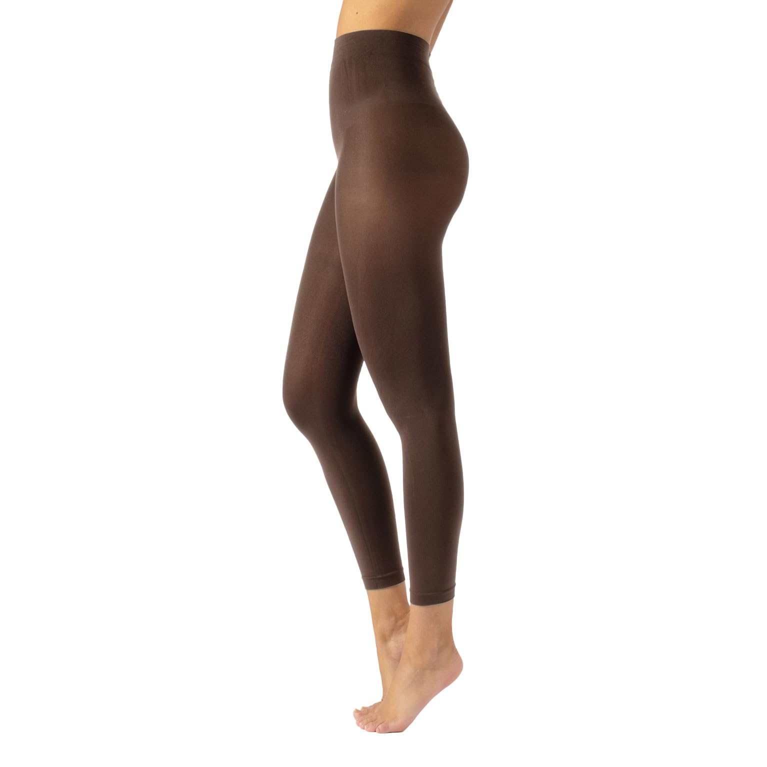 CALZITALY Blickdichte Leggings, Leggings aus Mikrofaser, Strumpfhose ohne Füße 80 DEN | S, M, L, XL, XXL, 3XL, 4XL | Made in Italy XL Noce Angebot bei HelloDeals