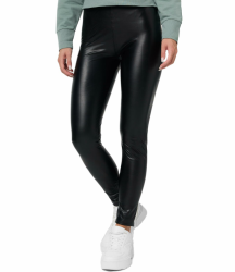 Nur Die Leggings in Leder-Optik Relax & Go Kunstleder High Waist Treggings mit weicher Innenseite & Bund Damen L Schwarz Angebot bei HelloDeals
